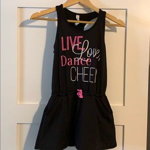 athletic romper skort Live, Love, Dance, Cheer